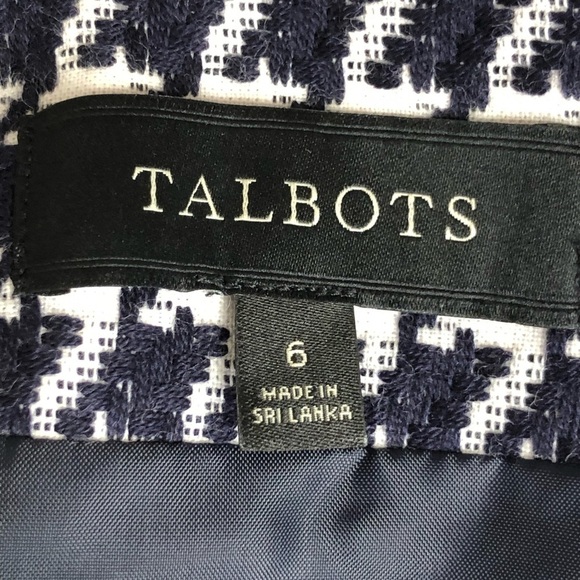 TALBOTS tweed houndstooth pencil skirt - Picture 4 of 10